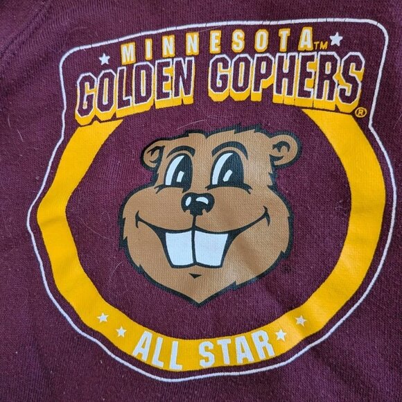 Minnesota Gophers 4t Hoodie Sweatshirt Gold Maroon - Picture 4 of 4